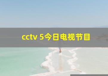 cctv 5今日电视节目